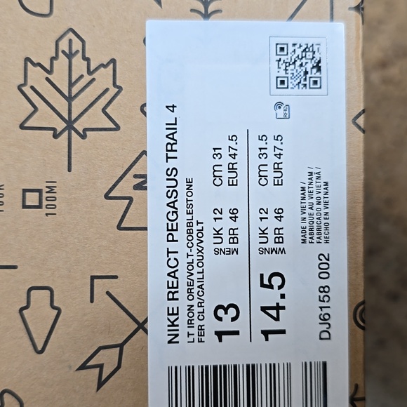 Nike React Pegasus Trail 4 Hiking Running Shoes Men's Size 13 NEW DJ6158-002 - Picture 9 of 9